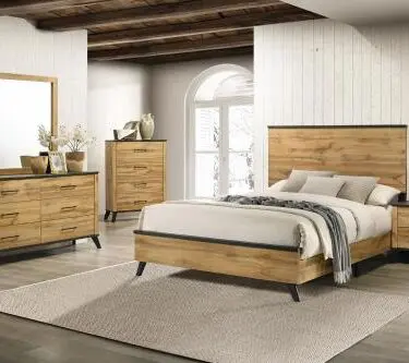 Kaywood Panel Bed Natural Pine