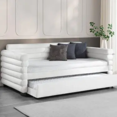 Patricia Boucle Twin Day Bed White