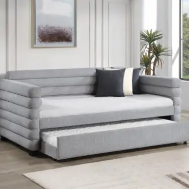 Patricia Boucle Twin Day Bed Grey