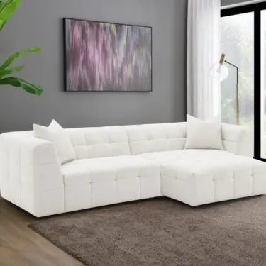 Everly Boucle Extra Long Sofa Off White