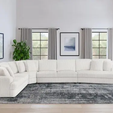 Emberson 5PC Upholstered Modular Sectional Ivory