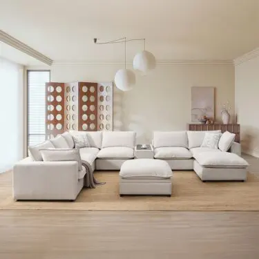 Marisa Modular Sectional Beige Boucle