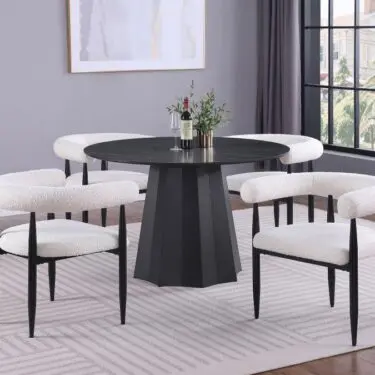 Camden Faux Marble Top Dining Table Set