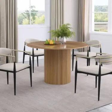 Bradbury Round Wood Top Dining Set