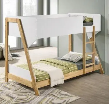Wyatt Wood Twin Over Twin Bunk Bed White