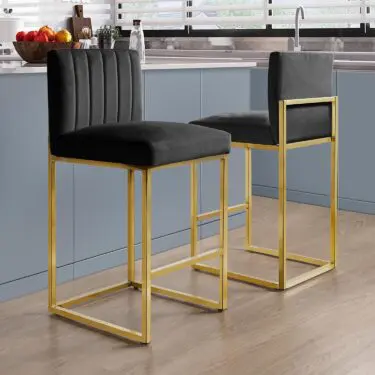 Giselle Upholstered Tufted Counter Stool (Set of 2)