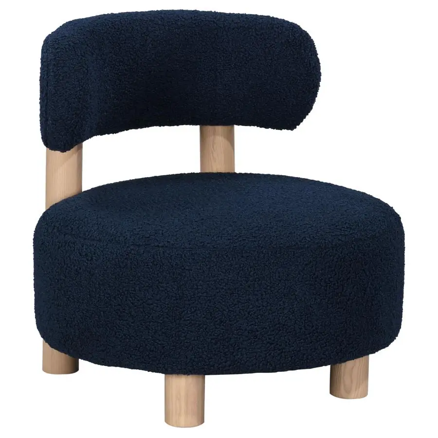 Zonie Boucle Upholstered Accent Chair Blue - Image 2