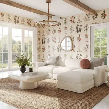 Perla Cream Chenille Sectional