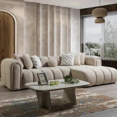 Lis Sand Boucle Sectional