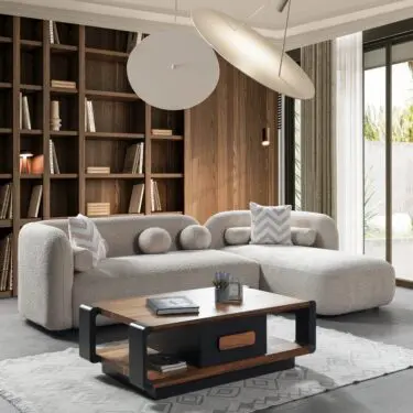 Liva Gray Boucle Sectional