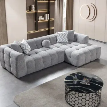 Ivy Gray Boucle Sectional