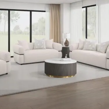 Jeanette Fabric Sofa Set Beige