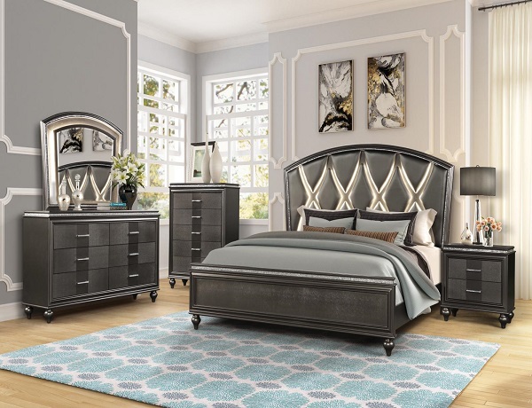 King Bed, 1 Night Stand, Mirror and Dresser
