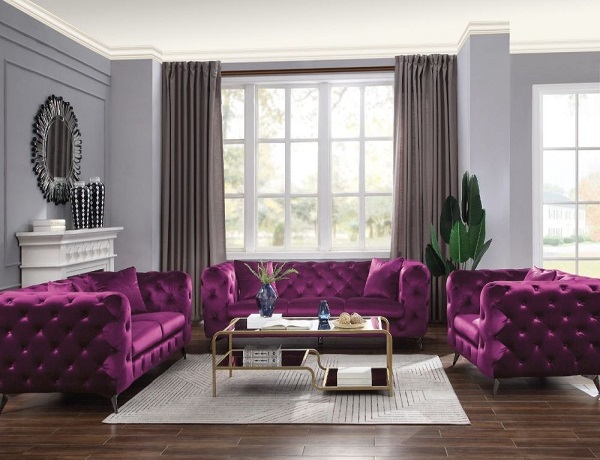 Atronia Velvet Sofa Set
