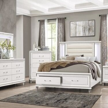 Gina White Modern Bedroom Set