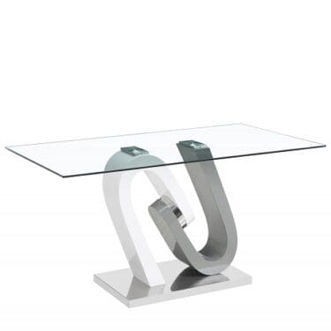 Anoris White/Black Dining Set