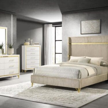 Lucia Upholstered Wingback Bedroom Beige