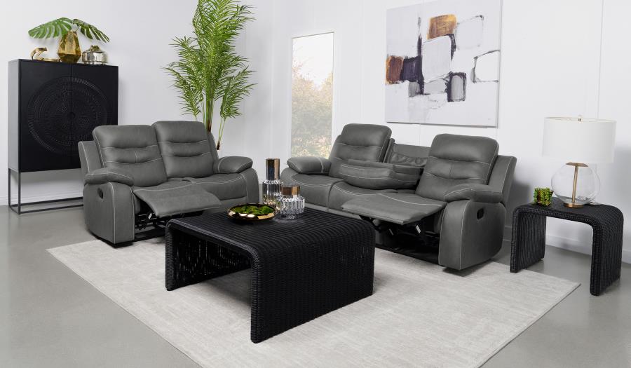 Nova Reclining Sofa Set Dark Grey