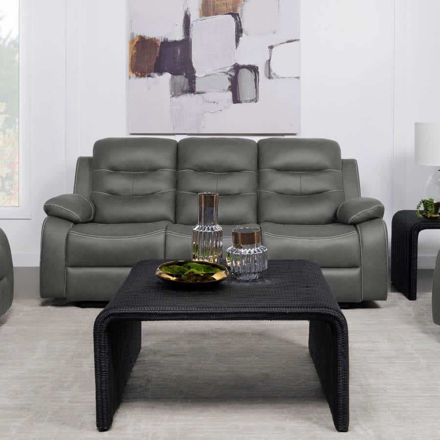 Nova Reclining Sofa Set Dark Grey - Image 5