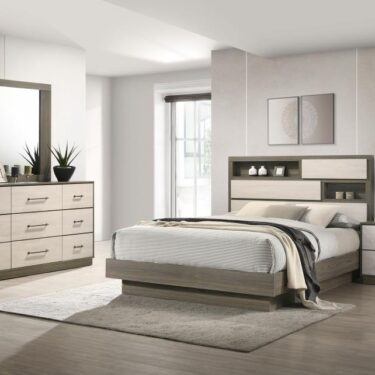 Fenwick Bookcase Headboard Grey Oak