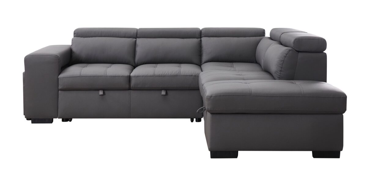 Katerine Leather Sleeper Sectional - Image 13