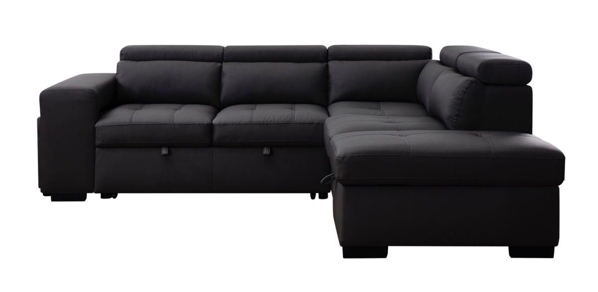 Katerine Leather Sleeper Sectional - Image 9