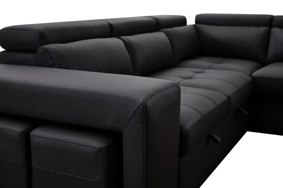 Katerine Leather Sleeper Sectional - Image 10