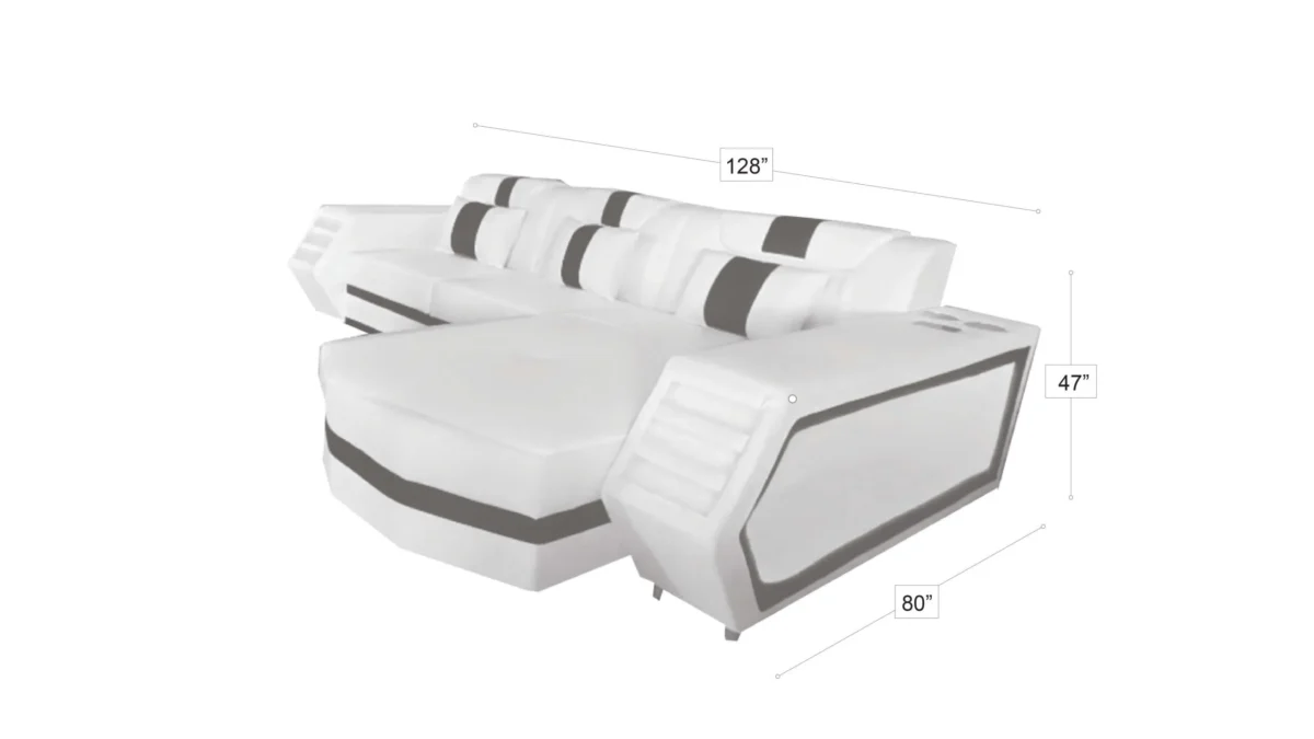 Boa Sectional LED White RIGHT - Image 2