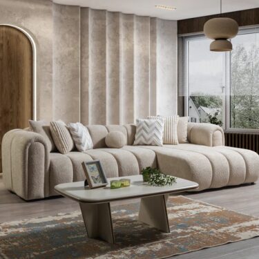 Lis Sand Boucle Sectional