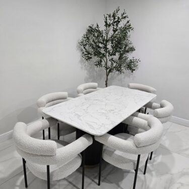Clayten Dining Set w/Marble Top