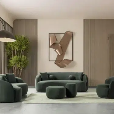 Bonita Green Velvet Sofa Set